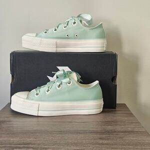 Converse CTAS  Lift Platform Matte Satin Sneakers Women's 7.5  Aloe  A10300C NWT